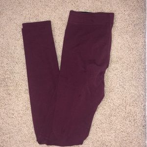 Aeropostale maroon leggings size S